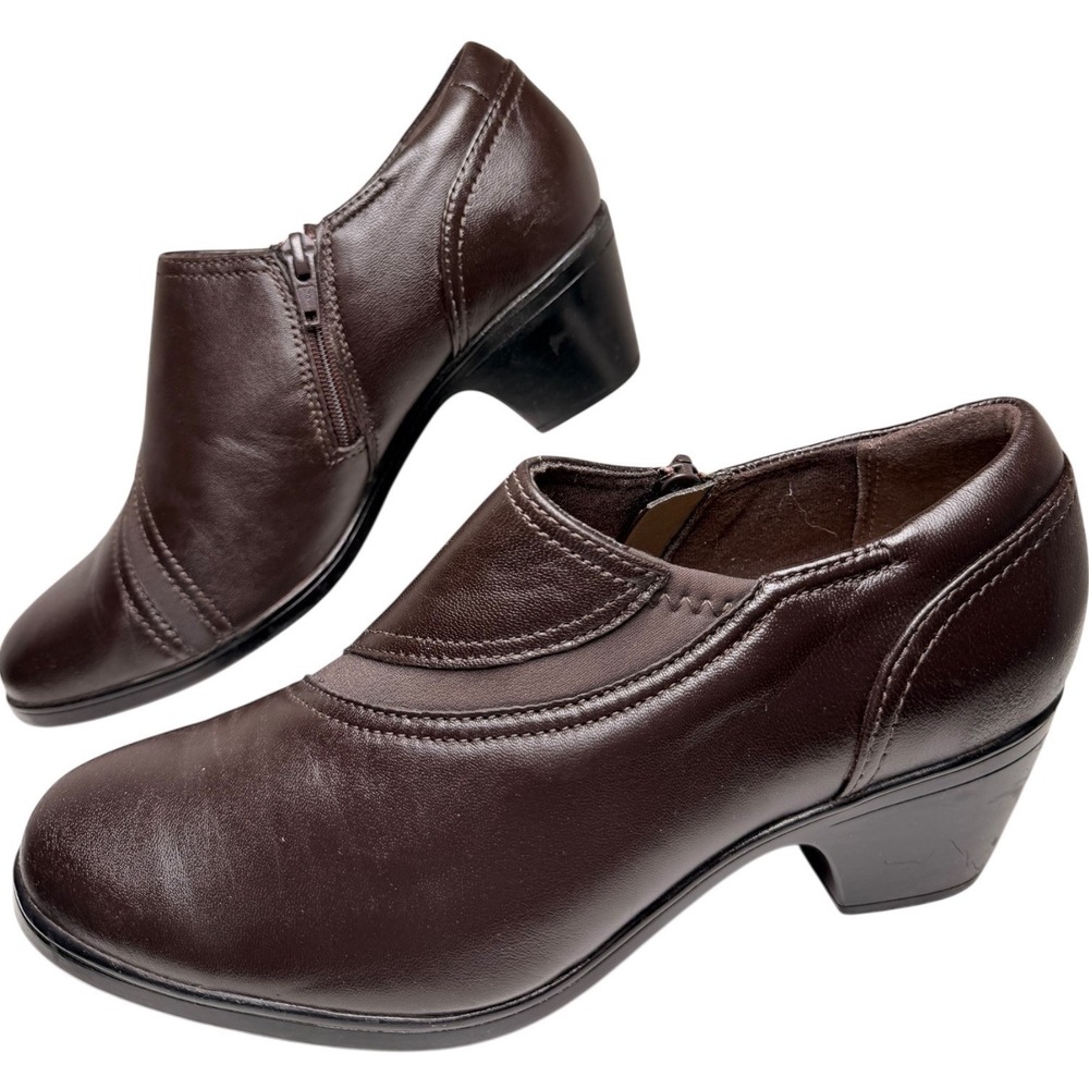 Clarks Emily 2 Opal Dark Brown Leather Ankle Boots Women 8